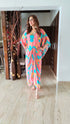 Summer Pink Drape Skirt Set